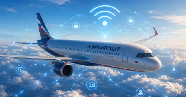 Аэрофлот и Т2 протестируют интернет на борту самолетов