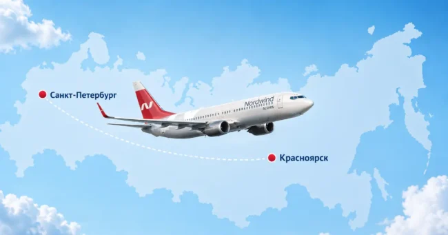 Nordwind Airlines возобновит рейсы Санкт-Петербург – Красноярск