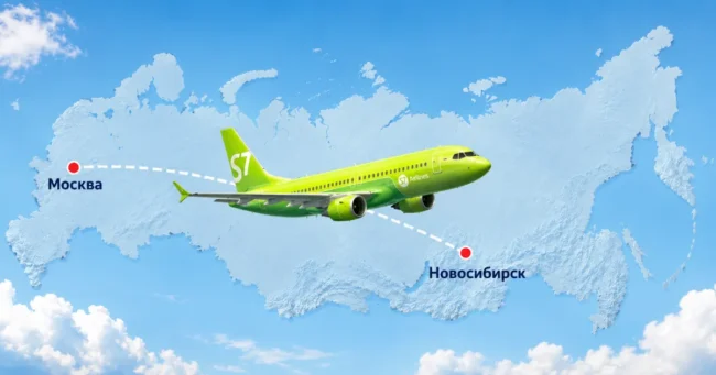 S7 Airlines увеличивает число рейсов Москва – Новосибирск