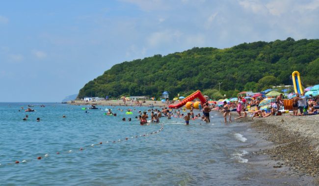 Центральный пляж в Кринице